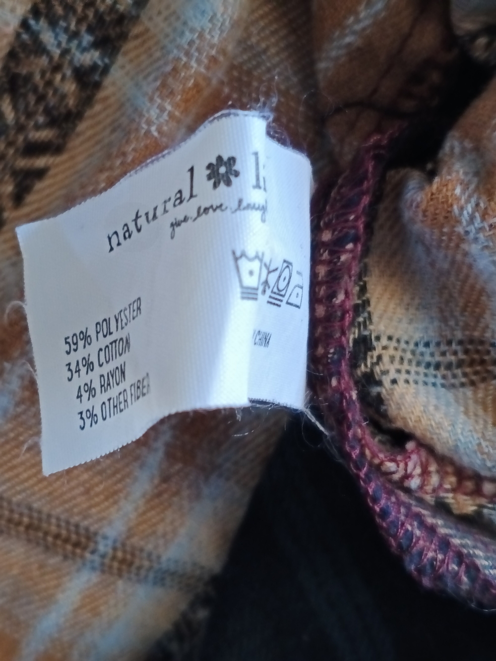 Natural life Shirt Men L/XL Multi-Colors Mixed Plaid Button-Up Versatile Casual - Picture 3 of 4